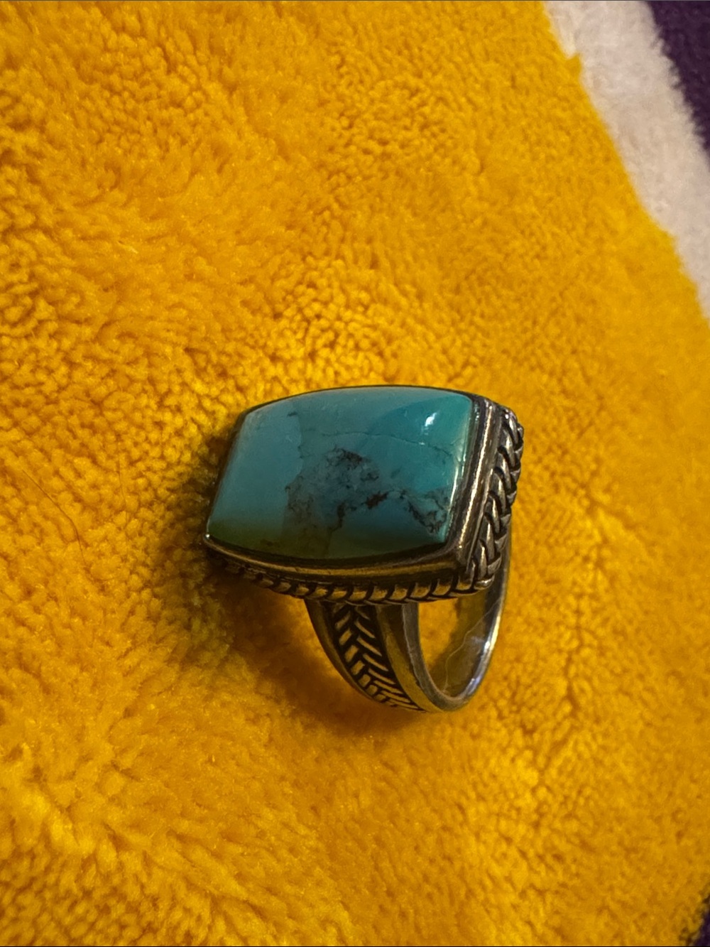 Barse Sterling Silver Turquoise Statement Ring -
